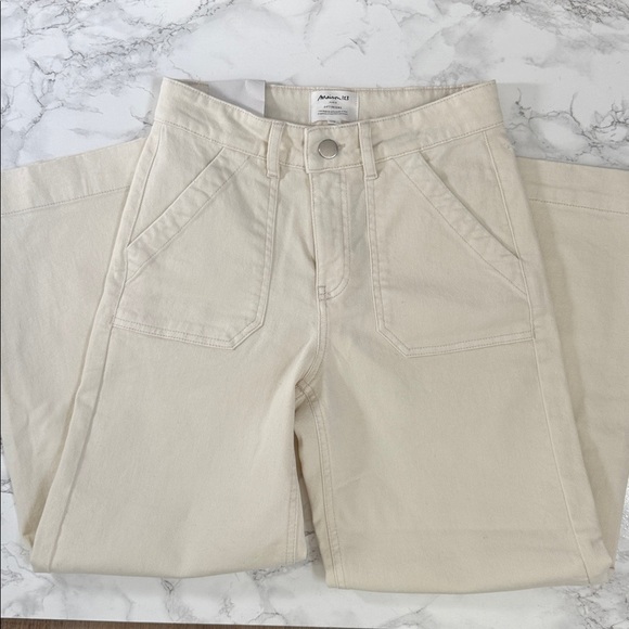 Maison 123 Paris Selyna Denim Trouser Pant FR34 US4 crop - Picture 5 of 8